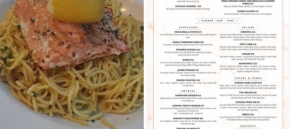 Sunridge Bar And Grill Menu